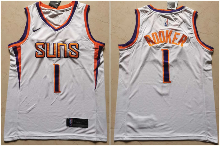Suns 1 Devin Booker White Nike Swingman Jersey,We sell and wholesale Suns 1 Devin Booker White Nike Swingman Jersey on line form chian!